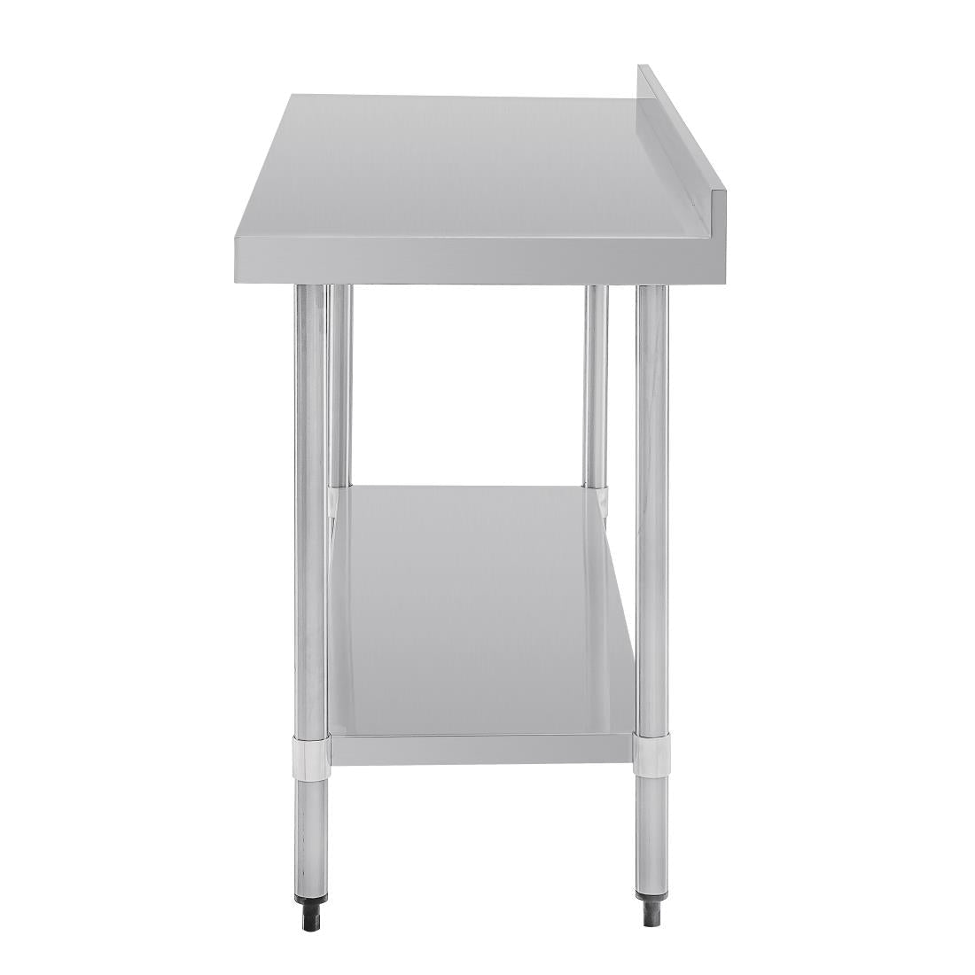 Vogue Table with Upstand St/St - 1500x700x900mm 59x27 1/2x35 1/2" GJ508 - Whisk Hospitality - GJ508