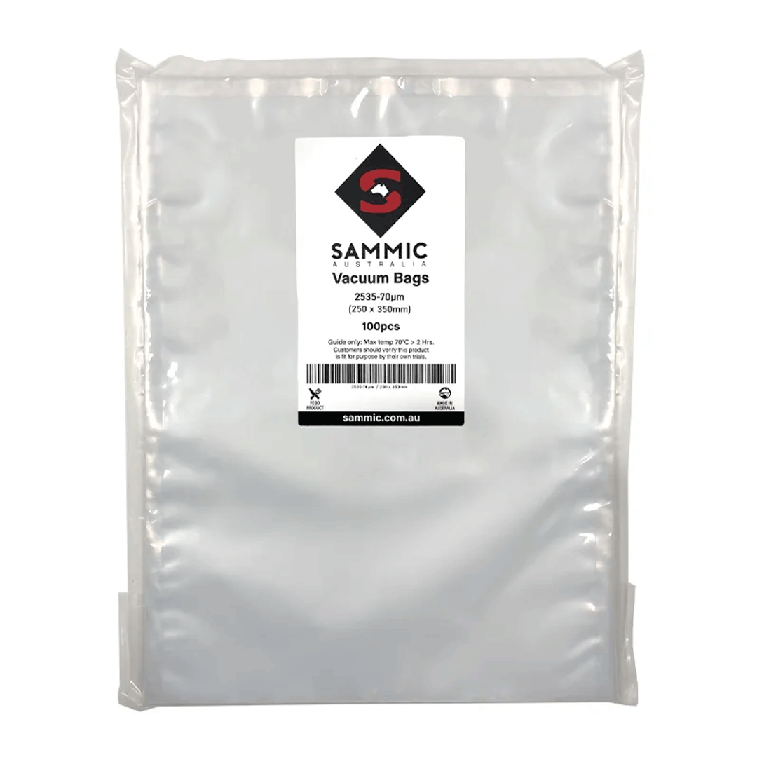 Sammic Australia PACK OF 100 BAGS, 250 x 350mm, 70µm 2535 - 70µm - Whisk Hospitality - 2535-70µm