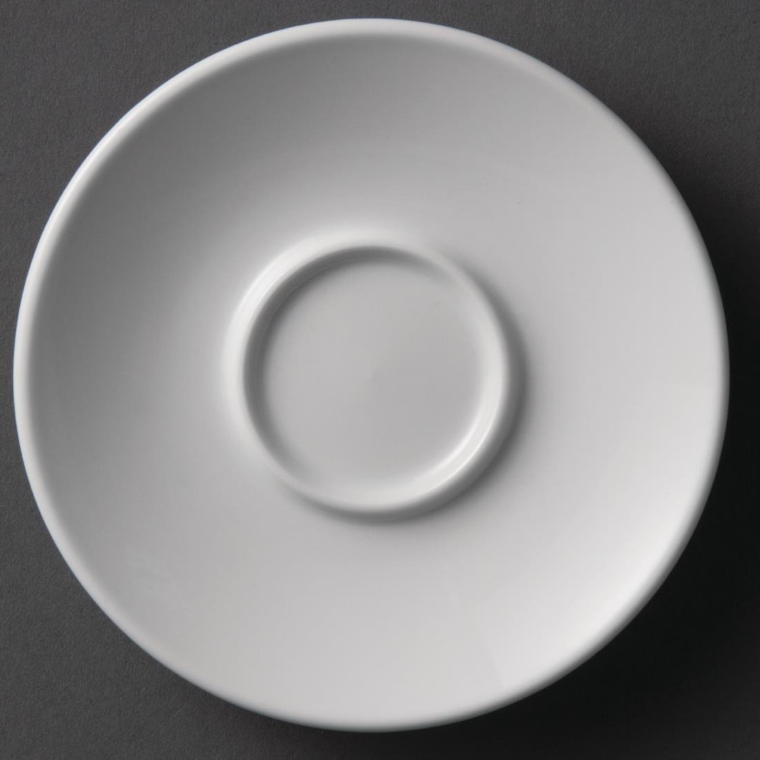Olympia Espresso Saucer White - 120mm for 2oz Cup (Box 12) Y112 - Whisk Hospitality - Y112