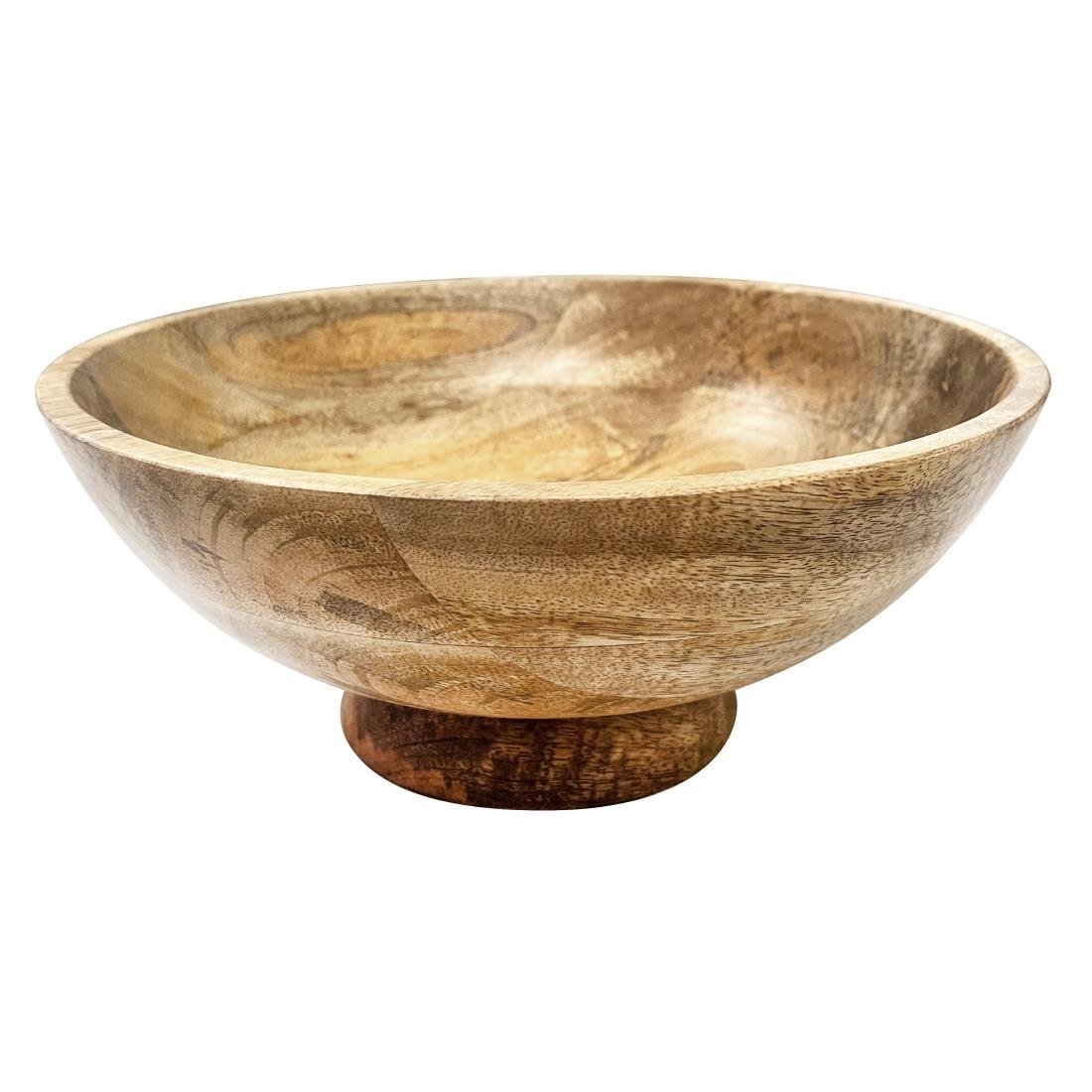Olympia Footed Bowl Mango Wood - 280x120mm HY758 - Whisk Hospitality - HY758