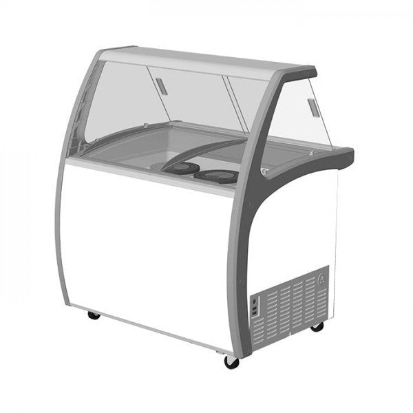 Exquisite Ice Cream Display with Glass Canopy - SD325S2 - Whisk Hospitality - SD325S2