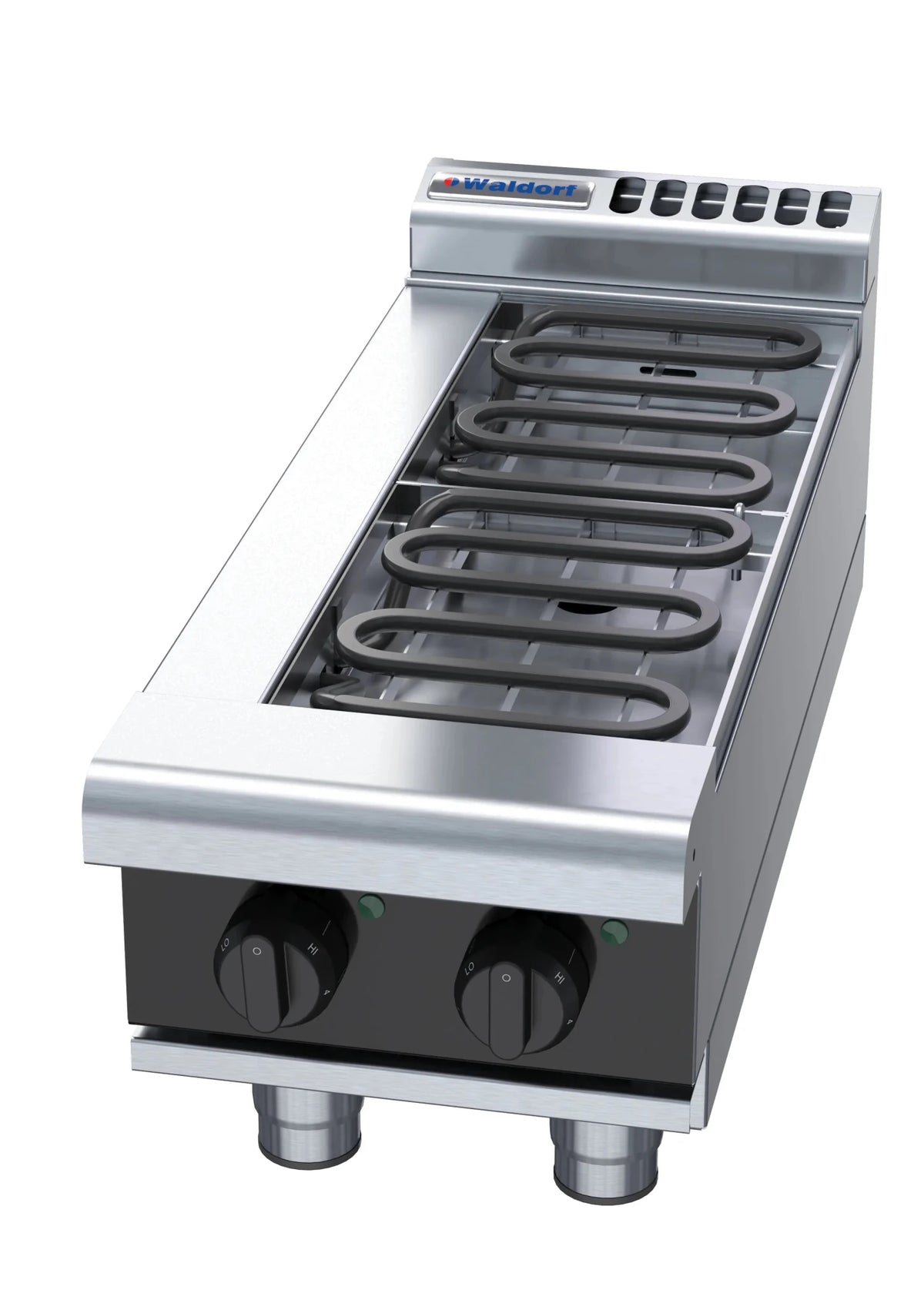 Waldorf Bold Rnlb8200E B 300Mm Electric Cooktop Low Back Version Bench Model - Whisk Hospitality - RNLB8200E-B