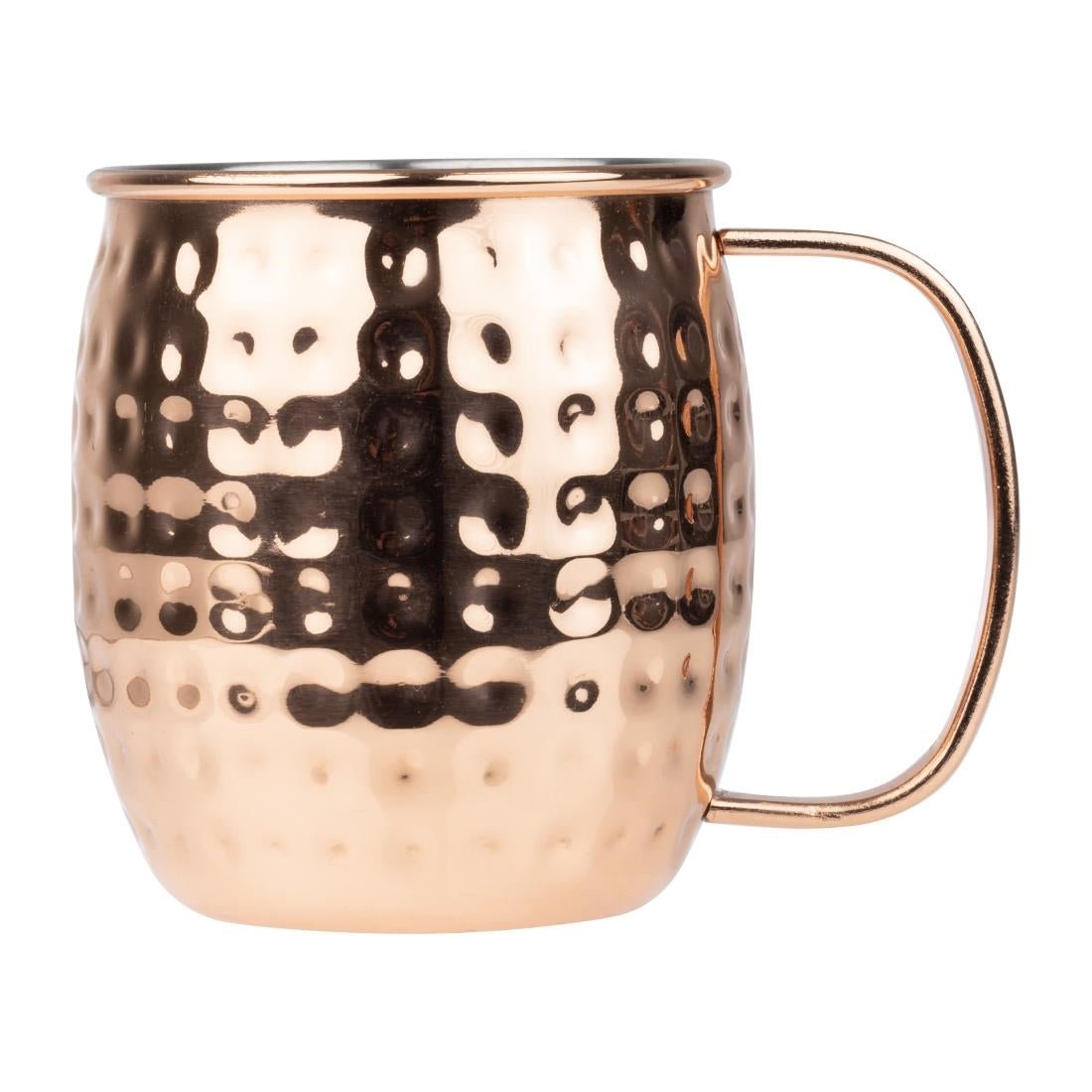 Olympia Barware Mug Hammered Stainless Steel Copper Coated - 440ml HY114 - Whisk Hospitality - HY114