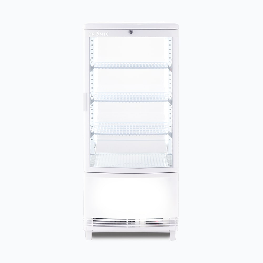 Bromic Countertop Fridge - 80L - 1 Door - Curved Glass - White - Whisk Hospitality - CT0080G4WC-NR