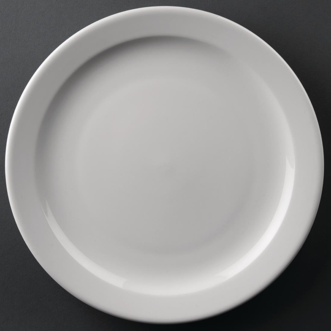 Olympia Athena Narrow Rimmed Plate - 254mm (Box 12) CF364 - Whisk Hospitality - CF364