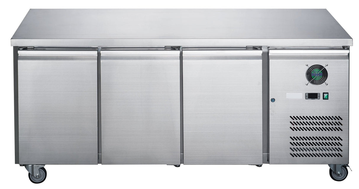 FED - X Stainless Steel Three Door Bench Freezer - XUB7F18S3V - Whisk Hospitality - XUB7F18S3V