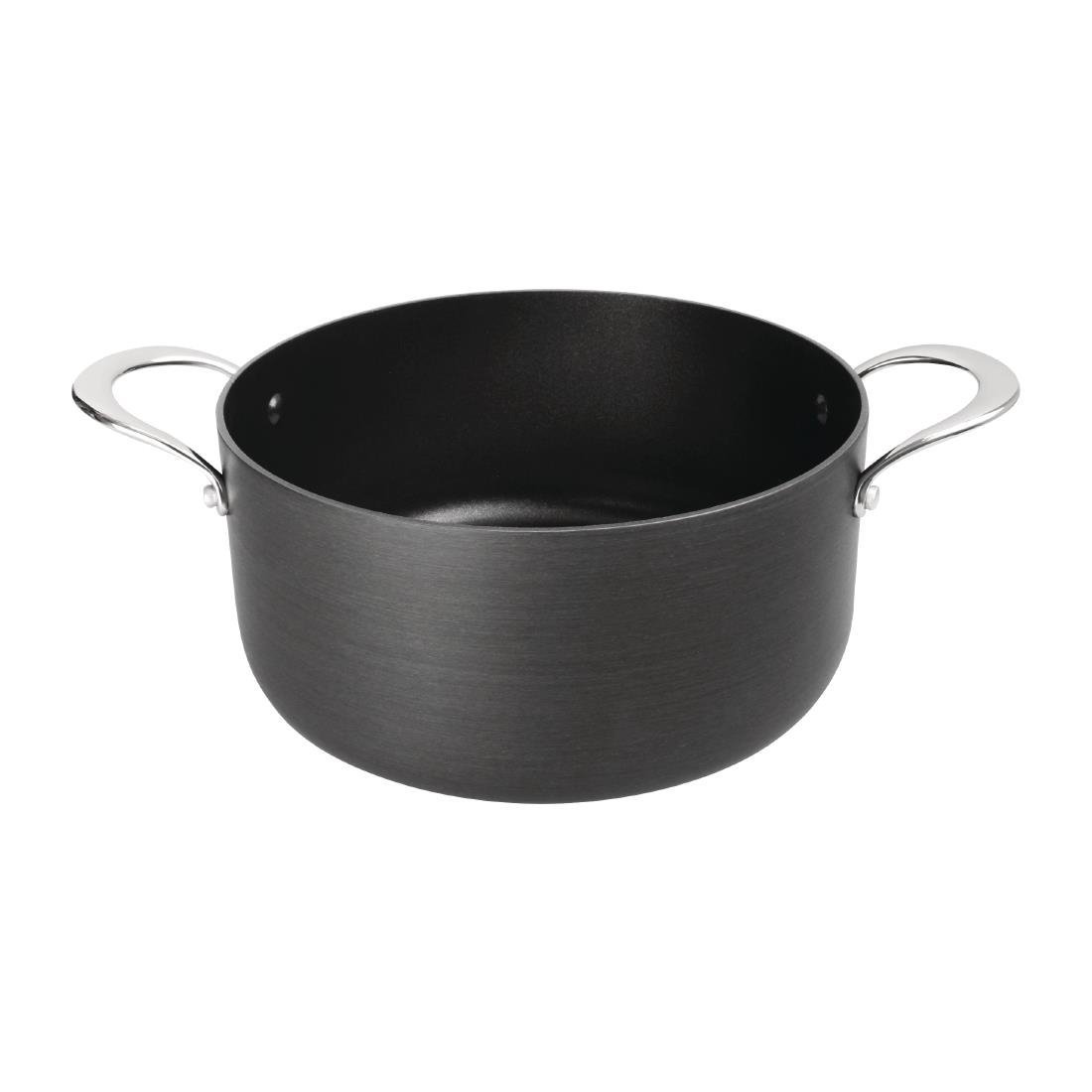 Vogue Non Stick Casserole Pan Anodised Aluminium - 240mm 9 1/2" CN950 - Whisk Hospitality - CN950
