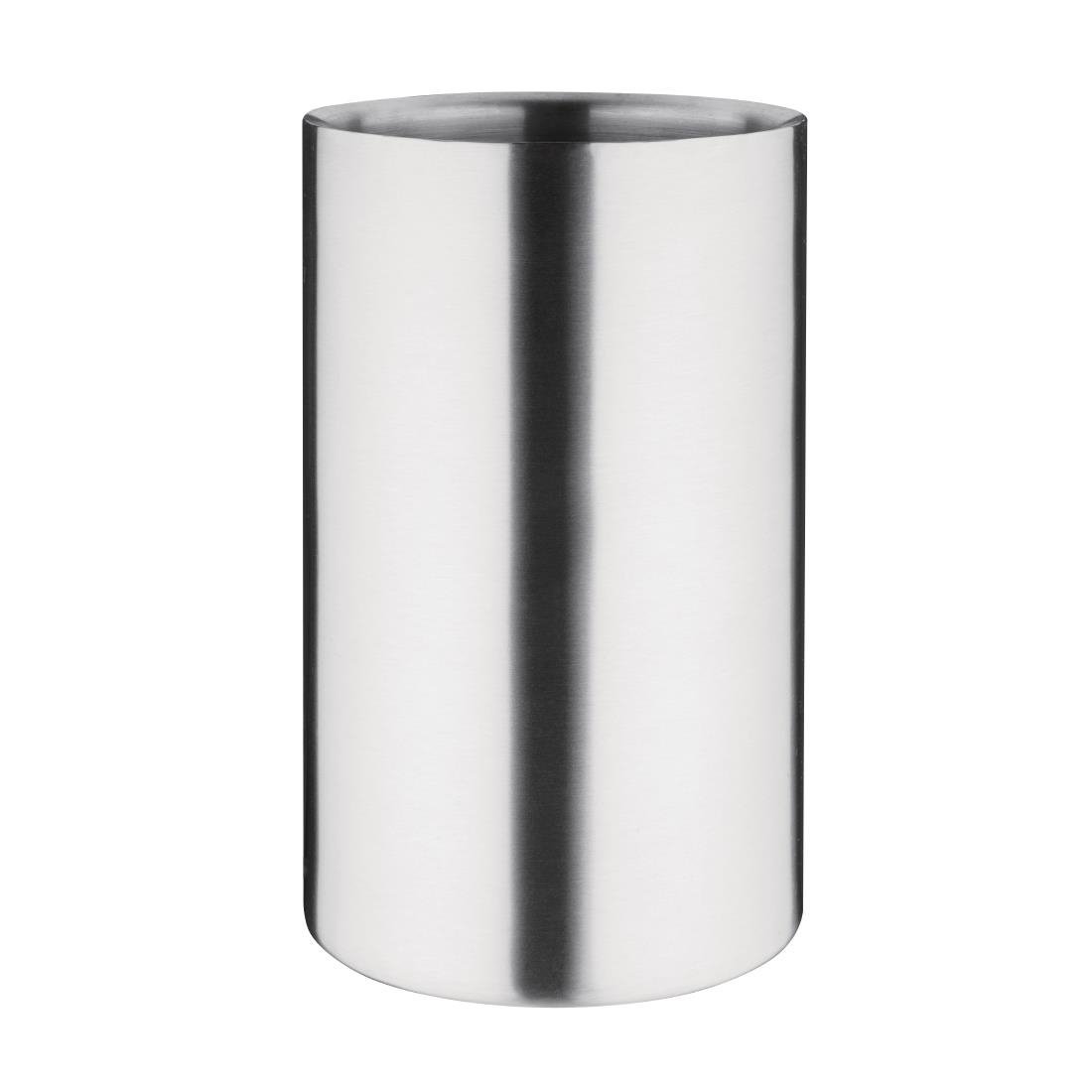 Olympia Double Wall Wine Cooler Brushed Stainless Steel 200x120mm C386 - Whisk Hospitality - C386