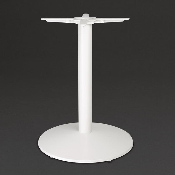 Bolero Outdoor/Indoor Cast Iron Round Table Base - White FT029 - Whisk Hospitality - FT029