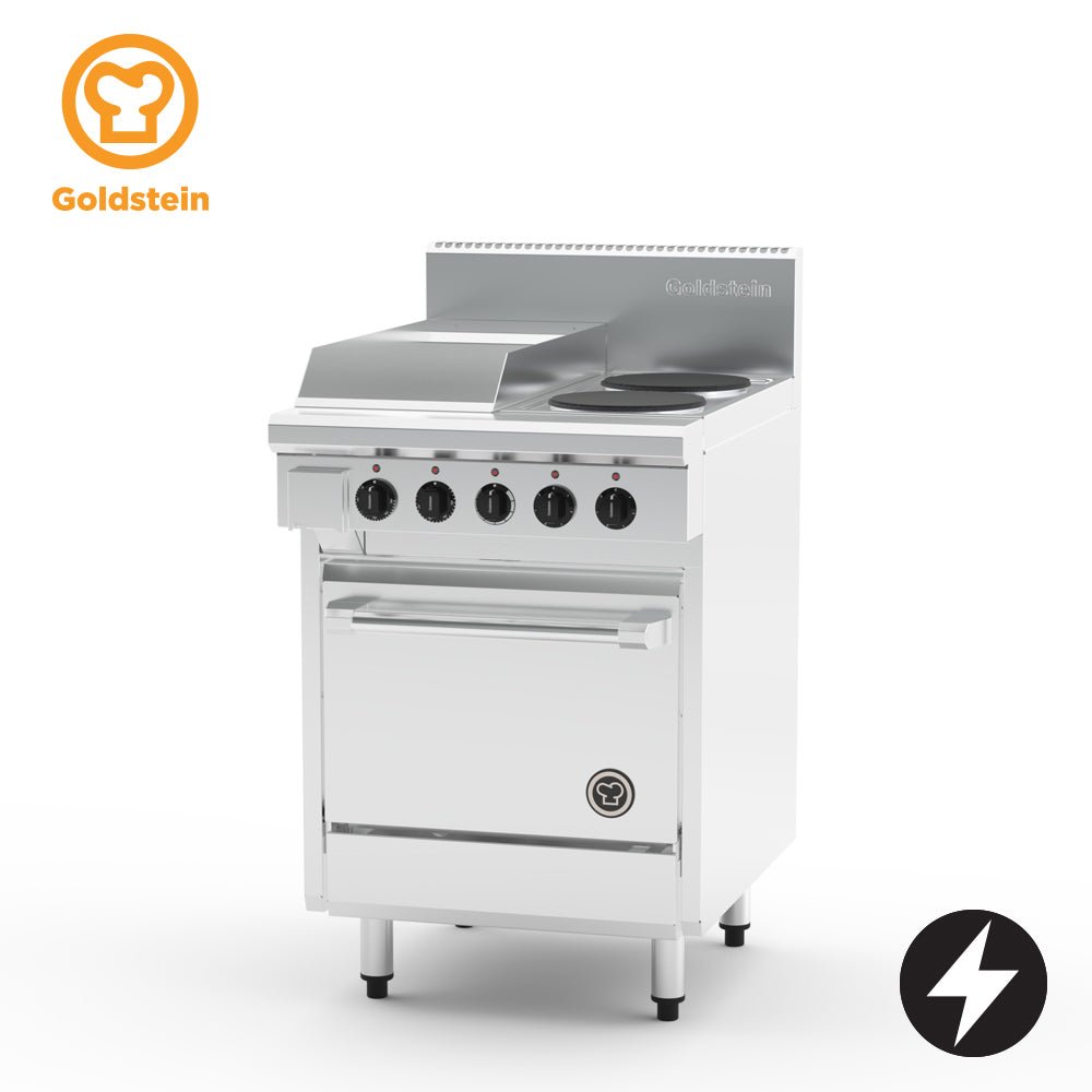 PE12G2S20FF-X | Electric Oven Range, 2 Solid Plates & 289mm Griddle, 20" Fan Forced Oven - Whisk Hospitality - PE12G2S20FF-X
