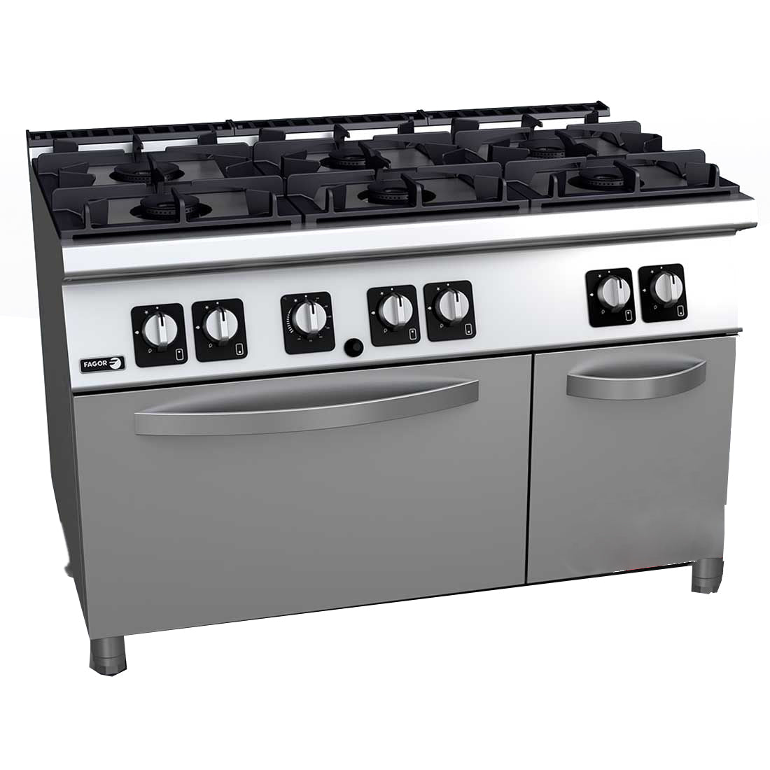 Fagor Kore 700 Series 6 Burner Gas Range with Gas Oven - C-G761H - Whisk Hospitality - C-G761H