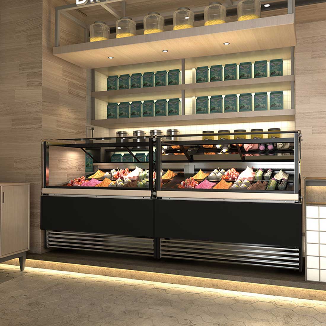 Bonvue Gelato / Ice Cream Display Showcase - SGD-12B - Whisk Hospitality - SGD-12B
