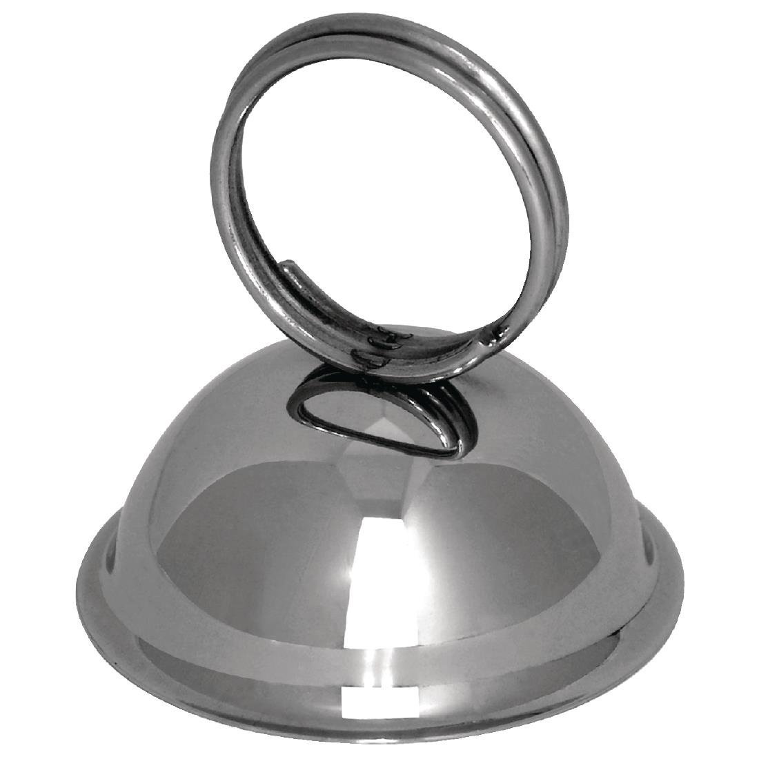 Menu Card Holder Ring Dome St/St - 60mm DM220 - Whisk Hospitality - DM220