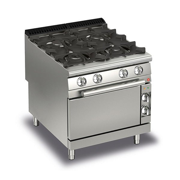 BARON 4 Burner Gas Cook Top With Gas Oven - Whisk Hospitality - Q70PCF/G8005