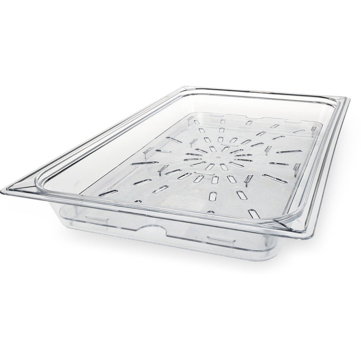 1021507 Carlisle StorPlus Clear Polycarbonate 1/1 Drain Shelf 251mm x 451mm x 15mm - Whisk Hospitality - 1021507