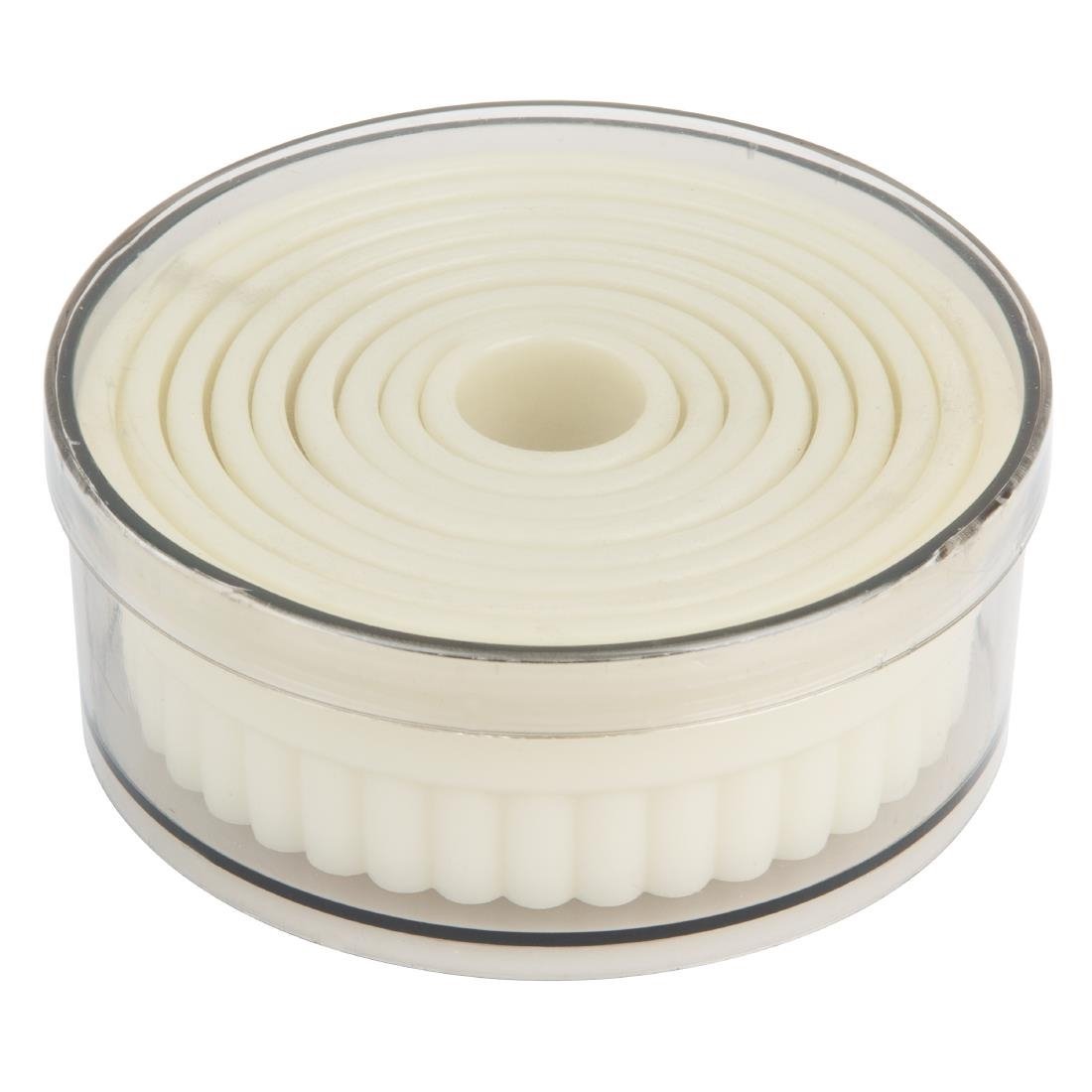 Vogue Serrated Round Pastry Cutters Nylon (Pack 9) JA523 - Whisk Hospitality - JA523