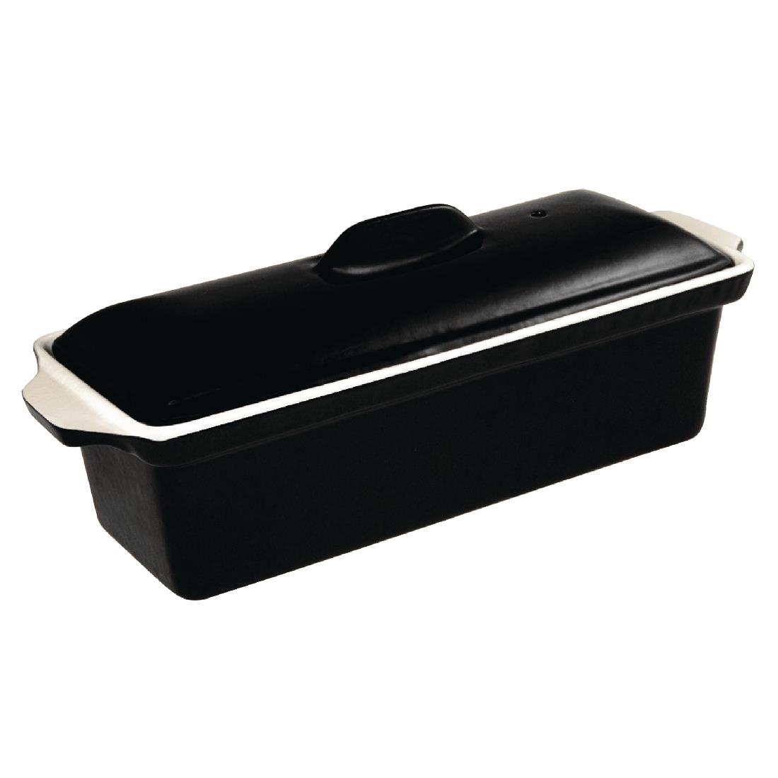 Vogue Pate Terrine Black - 110x340x105mm 4x13 1/4x4" 1 3/4Ltr U560 - Whisk Hospitality - U560