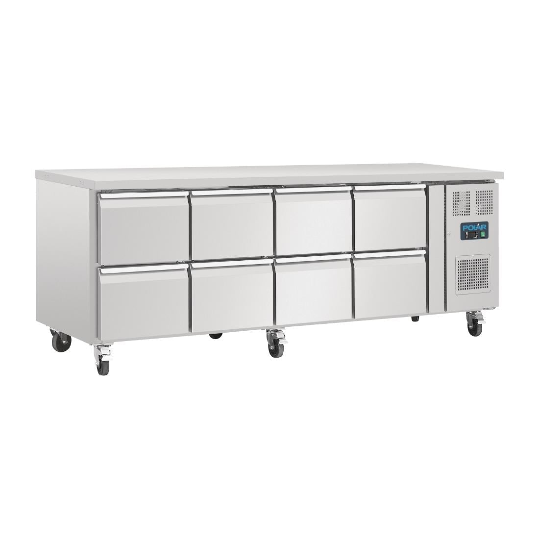 Polar U - Series Eight Drawer Gastronorm Counter Fridge DA549 - A - Whisk Hospitality - DA549-A