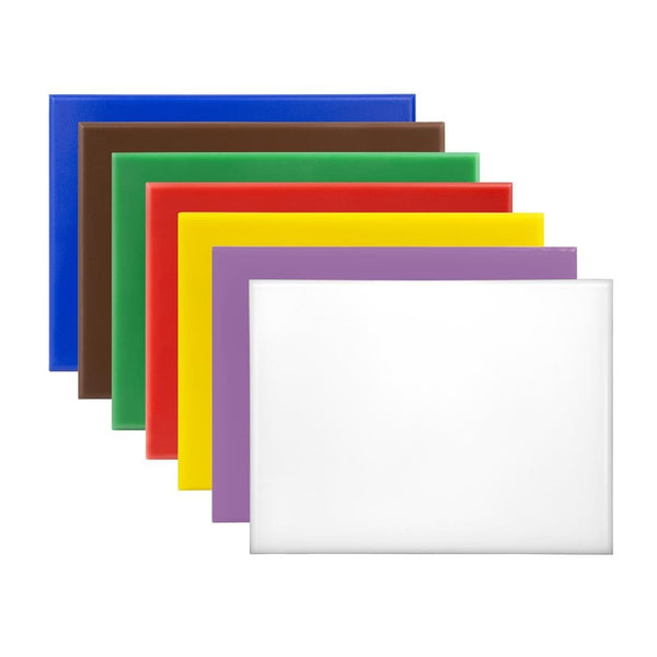 Hygiplas High Density Set of 7 Chopping Board Set - 229x305x12mm CH050 - Whisk Hospitality - CH050