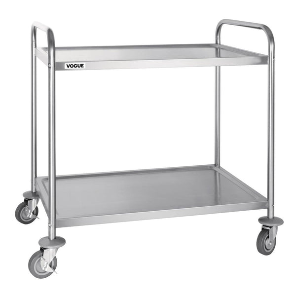 Vogue 2 Tier Flat Pack Trolley St/St - 855Lx535Wx940mmH F998 - Whisk Hospitality - F998