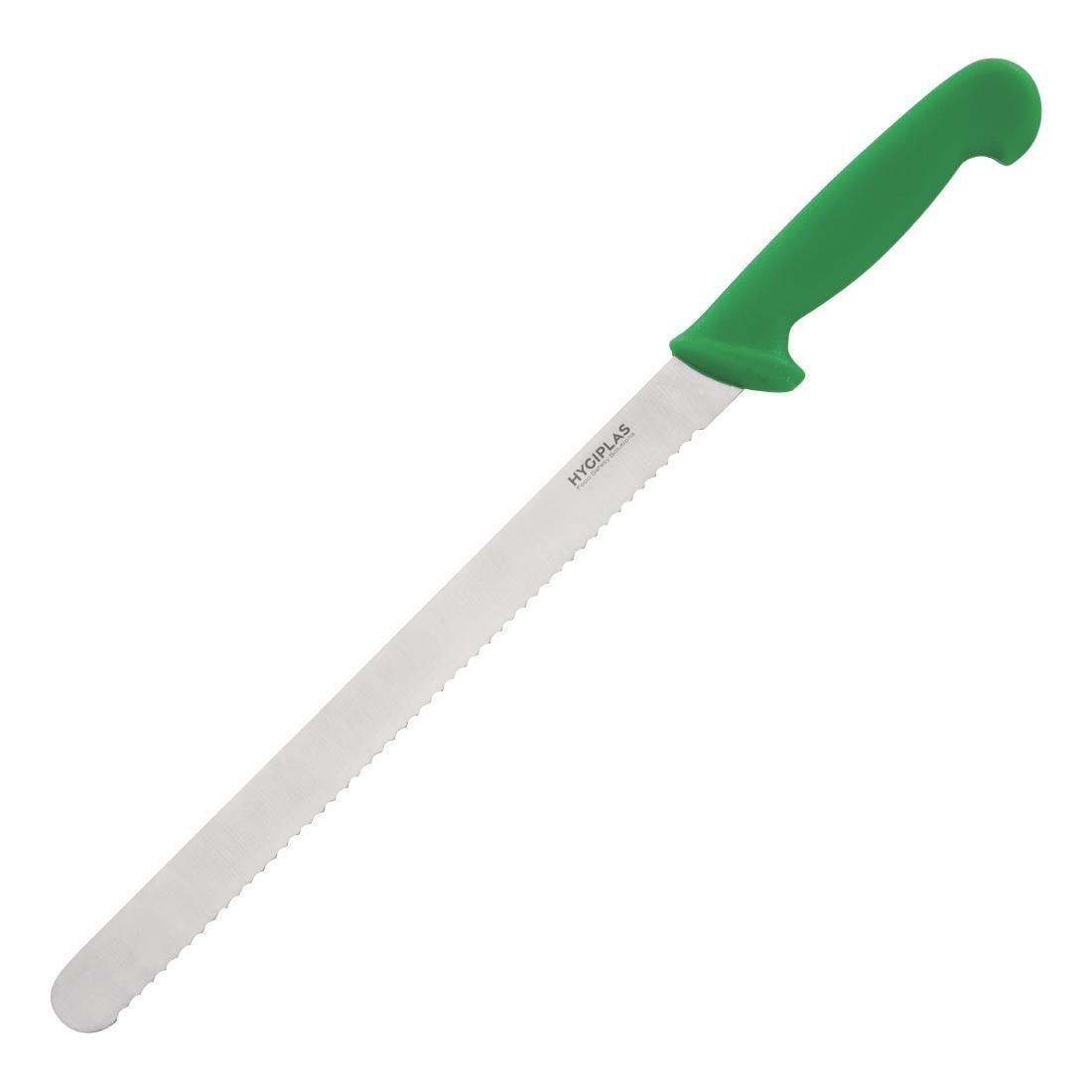 Hygiplas Slicer Serrated Green - 12" C867 - Whisk Hospitality - C867