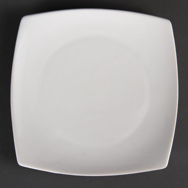 Olympia Whiteware Rounded Square Plate - 18.5cm 7 1/2" (Box 12) U169 - Whisk Hospitality - U169