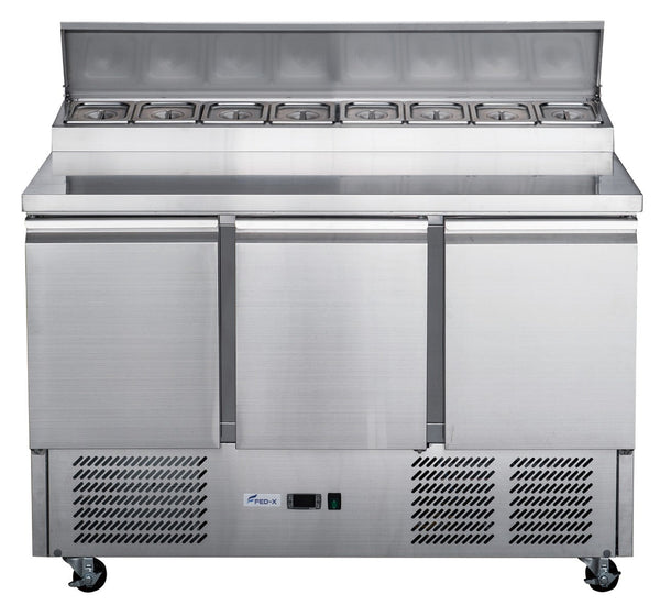FED-X Three Door Salad Prep Fridge - XGNS1300D - Whisk Hospitality - XGNS1300D