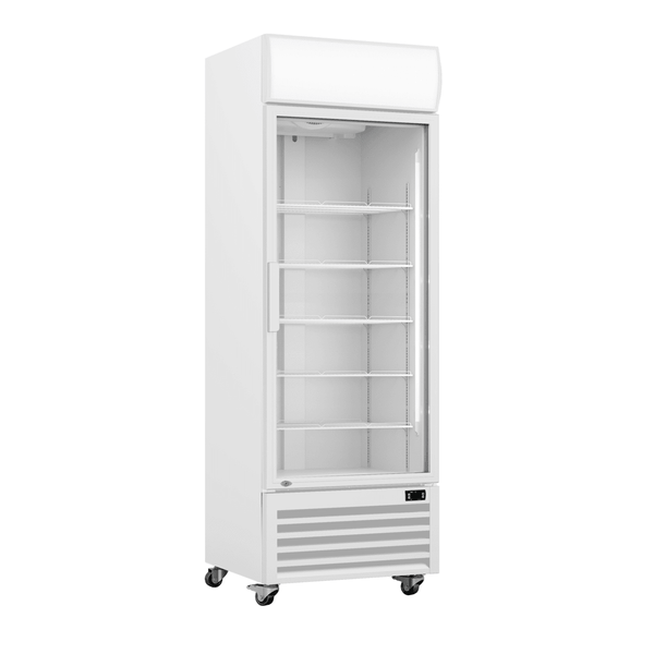 Thermaster Single Glass Door Colourbond Upright Drink Fridge White LG-540P - Whisk Hospitality - LG-540P