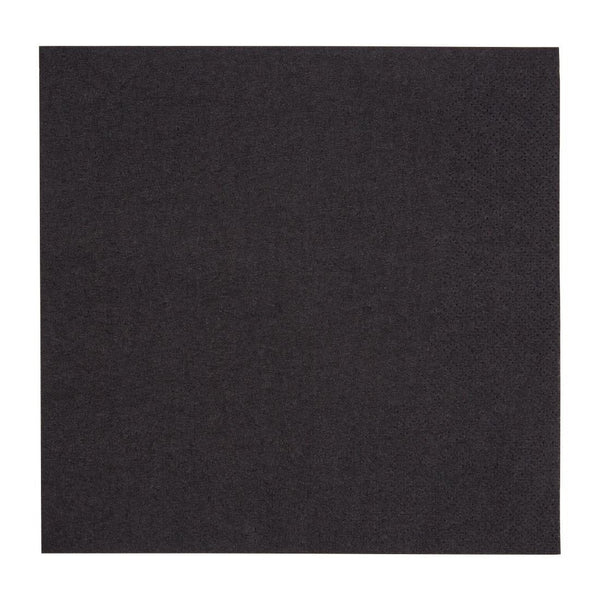Fiesta Recyclable 33cm 2 ply 4 Fold Black Lunch Napkin (Pack 2000) FE225 - Whisk Hospitality - FE225
