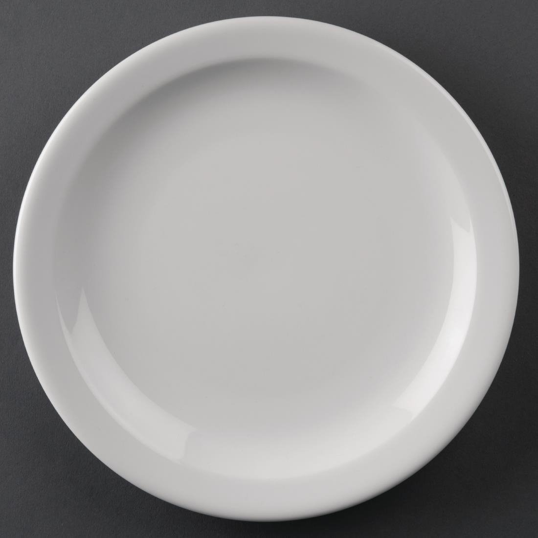 Olympia Athena Narrow Rimmed Plate - 205mm (Box 12) CF362 - Whisk Hospitality - CF362