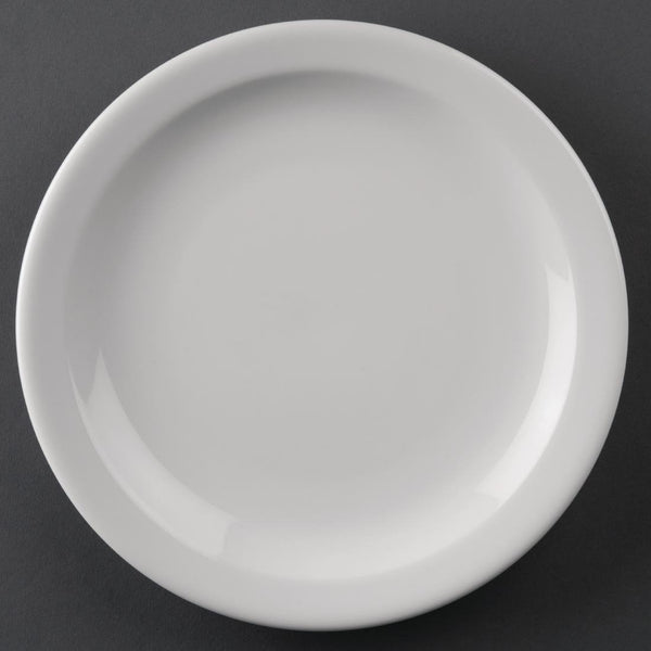 Olympia Athena Narrow Rimmed Plate - 205mm (Box 12) CF362 - Whisk Hospitality - CF362