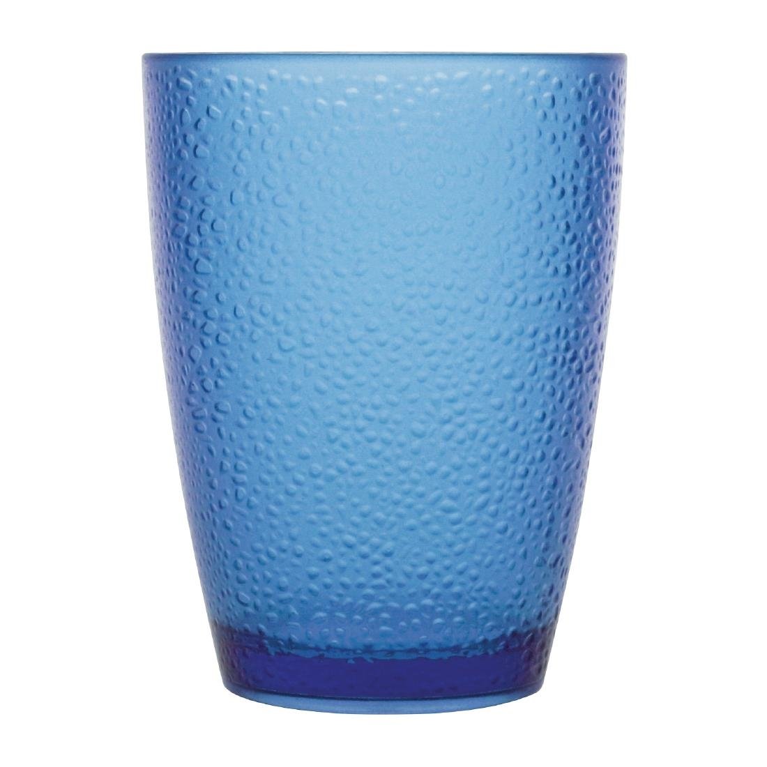 Olympia Kristallon Polycarbonate Pebbled Tumbler Blue - 275ml 9.75oz (Box 6) DC929 - Whisk Hospitality - DC929