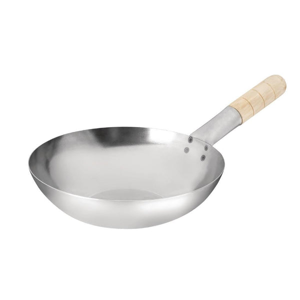 Vogue Wok Flat Base - 254mm 10" K295 - Whisk Hospitality - K295