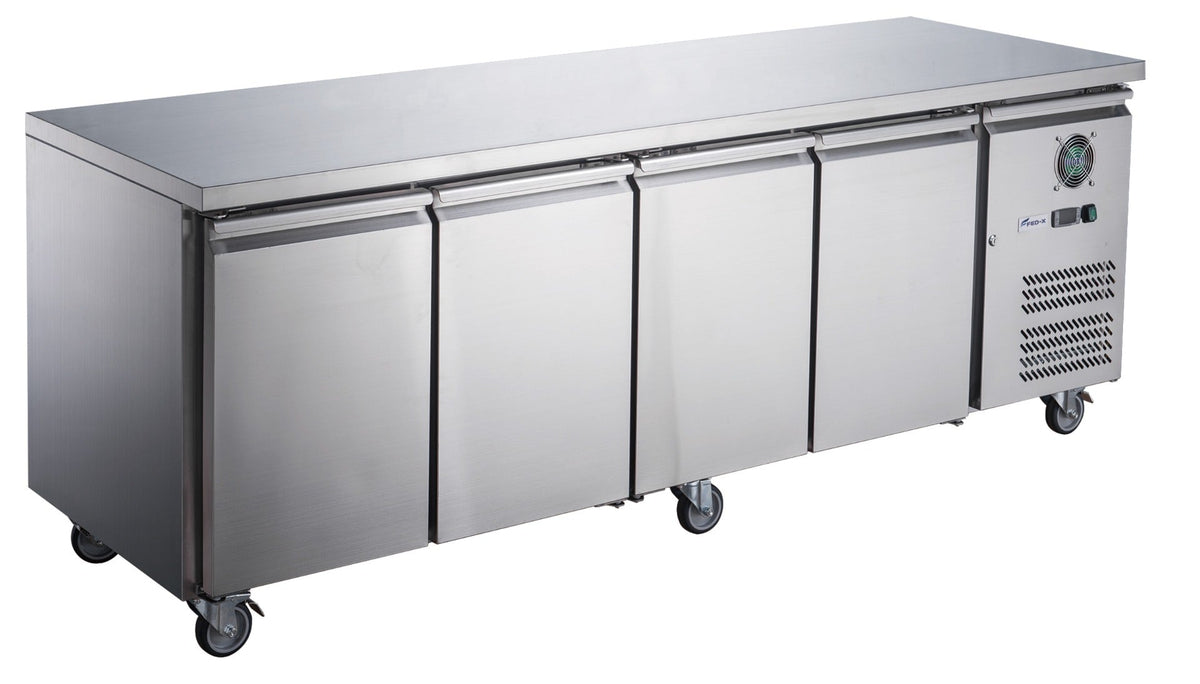 FED-X S/S Four Door Bench Fridge - XUB6C22S4V - Whisk Hospitality - XUB6C22S4V