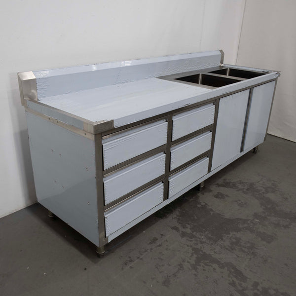 Modular Systems DSC-2400R-H Stainless Steel Cabnet and Double Sink - Whisk Hospitality - 930001