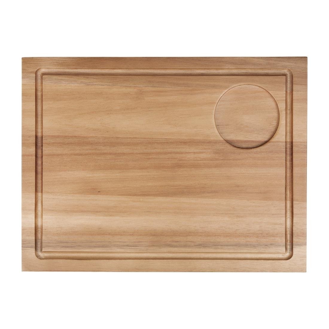 Steak Board Acacia Large - 310x240mm 70mm recess (12.2"x9.5"2.75" recess) DP139 - Whisk Hospitality - DP139