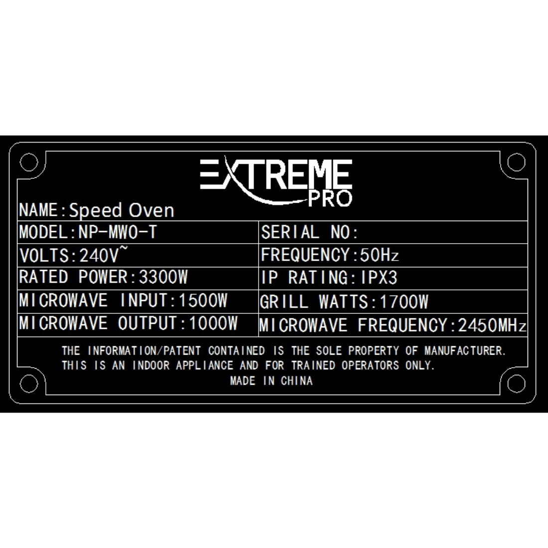 ExtremePro Speed Oven with Touchscreen - NP - MWO - T - Whisk Hospitality - NP-MWO-T