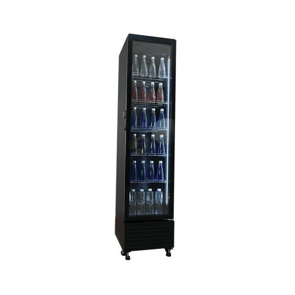 Exquisite One Glass Doors Upright Display Refrigerators β Black - DC230 - Whisk Hospitality -