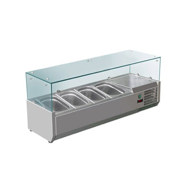FED - X Flat Glass Salad Bench - XVRX1200/380 - Whisk Hospitality - XVRX1200/380