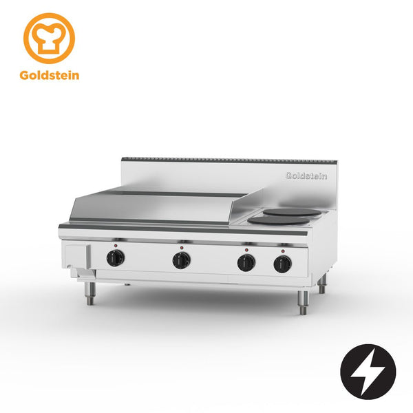 PEB24G2S-X | Electric Cooktop, 2 Solid Plates & 605mm Griddle - Whisk Hospitality - PEB24G2S-X