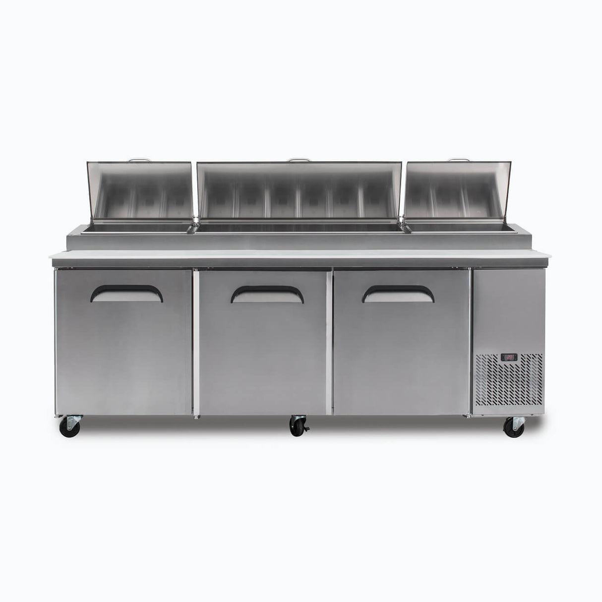Bromic Pizza Prep Fridge - 3 Doors - 2370mm - 12 Pans - Whisk Hospitality - PP2370