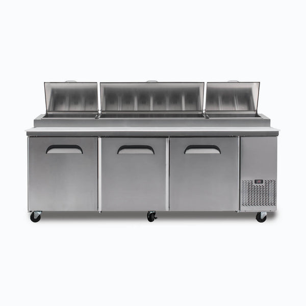 Bromic Pizza Prep Fridge - 3 Doors - 2370mm - 12 Pans - Whisk Hospitality - PP2370