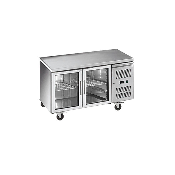 Exquisite Snack Size Under Bench Chiller Glass Doors - SSC260G - Whisk Hospitality - SSC260G