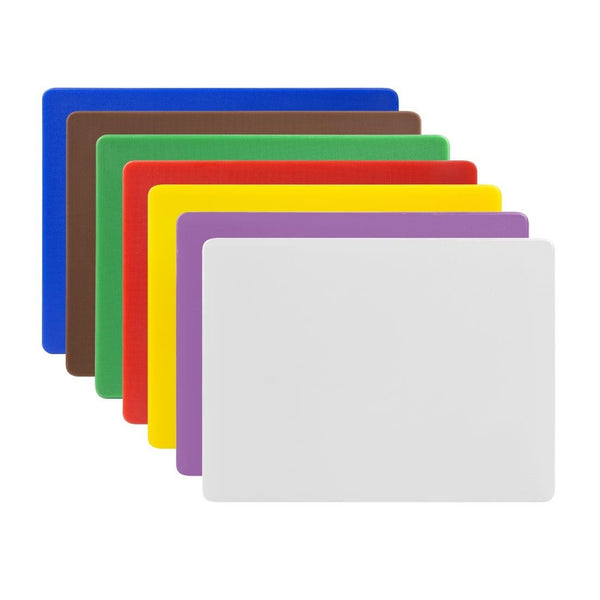 Hygiplas Low Density Set of 7 Chopping Board Set - 305x229x12mm CH049 - Whisk Hospitality - CH049
