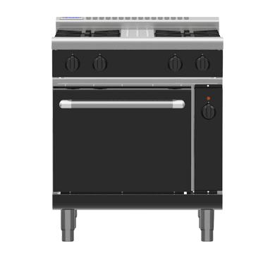 Waldorf Bold Rnlb8510Gec 750Mm Gas Range Electric Convection Oven Low Back Version - Whisk Hospitality - RNLB8510GEC