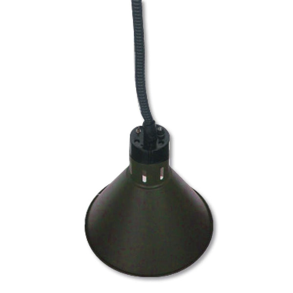 Pull down heat lamp black 270mm Round HYWBL08 - Whisk Hospitality - HYWBL08