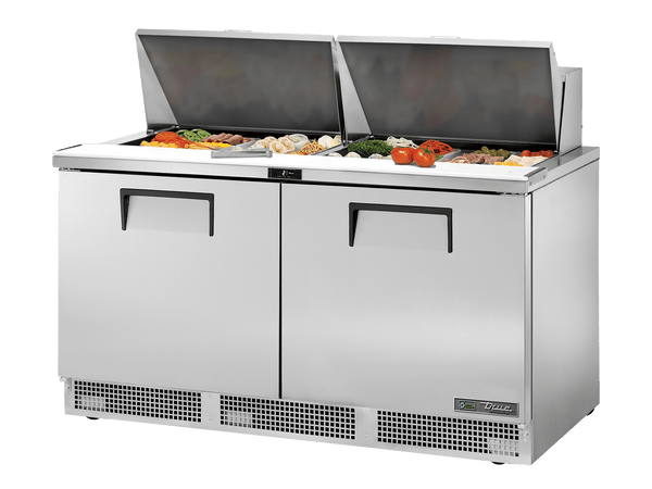 True Refrigeration Prep Table 24x 1/6 Top Pans 2 Solid Swing Doors - TFP - 64 - 24M - HC - Whisk Hospitality - TFP-64-24M-HC