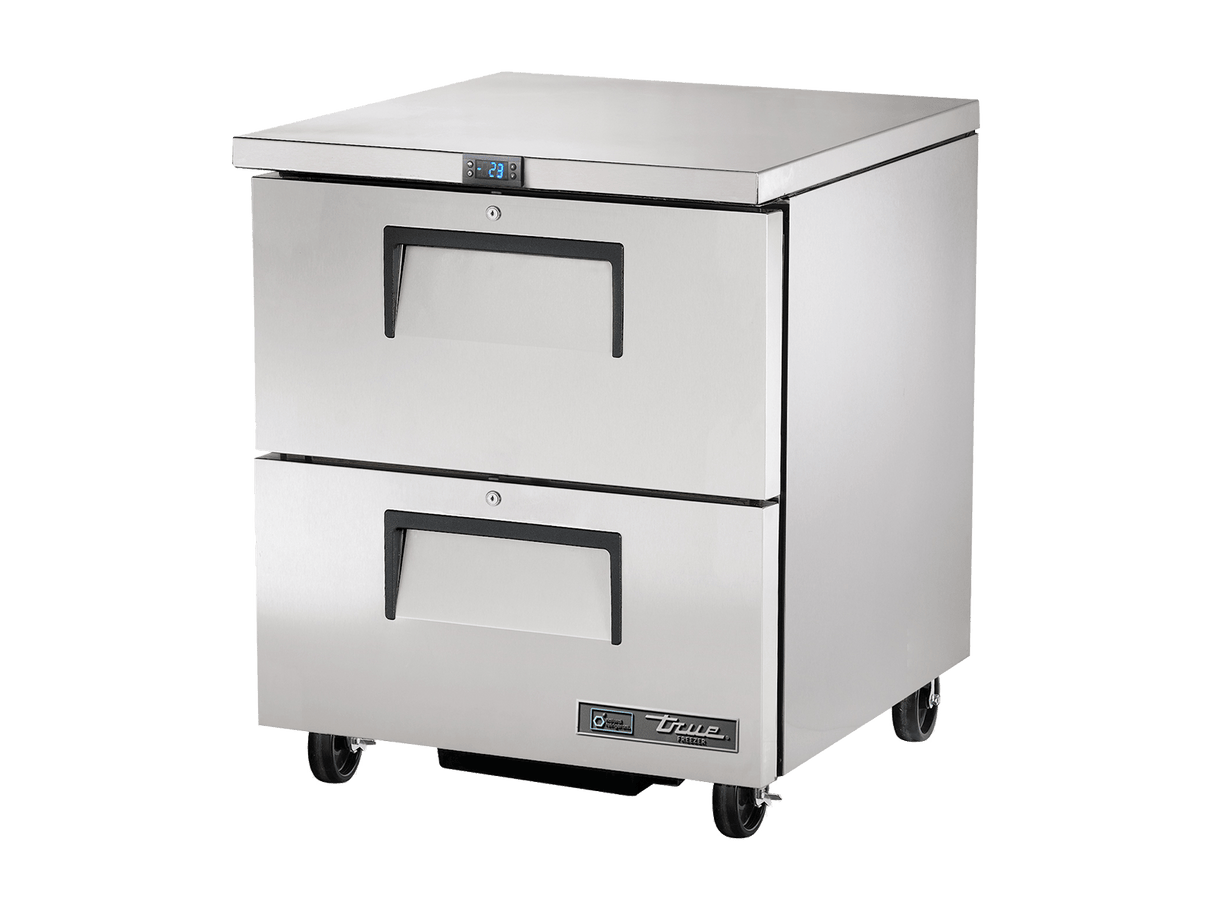 True Refrigeration Undercounter Foodservice Freezer, 2 Drawers - TUC - 27F - D - 2 - HC - Whisk Hospitality - TUC-27F-D-2-HC