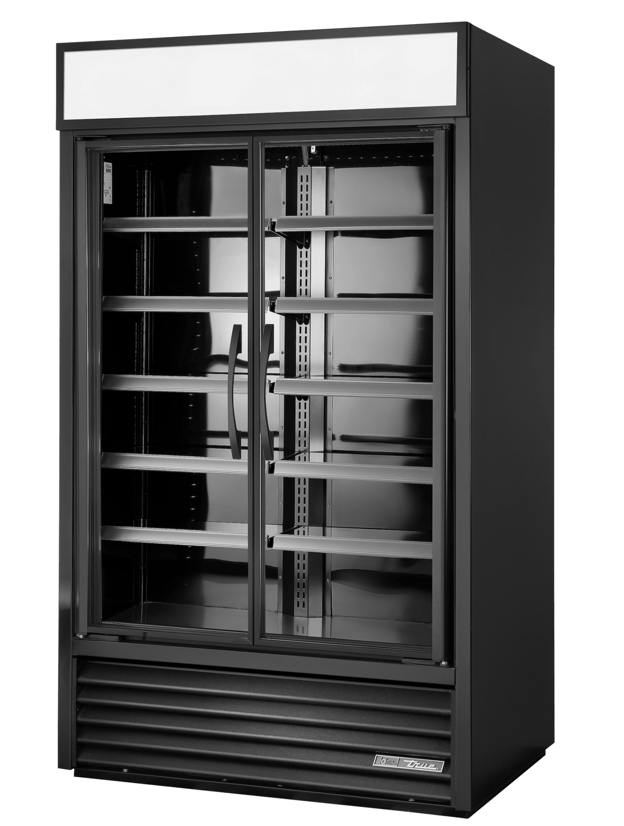 True Refrigeration Visual Retail Merchandiser Refrigerator 2 Full Glass Swing Doors - TVM - 48 - HC - VM01 - Whisk Hospitality - TVM-48-HC-VM01