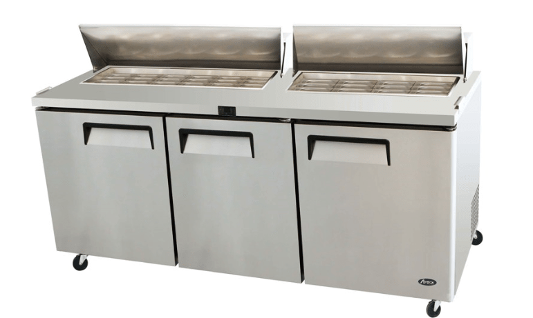 Atosa 3DOOR SANDWICH PREPTABLE FRIDGE 1846MM MSF8308 - Whisk Hospitality - MSF8308